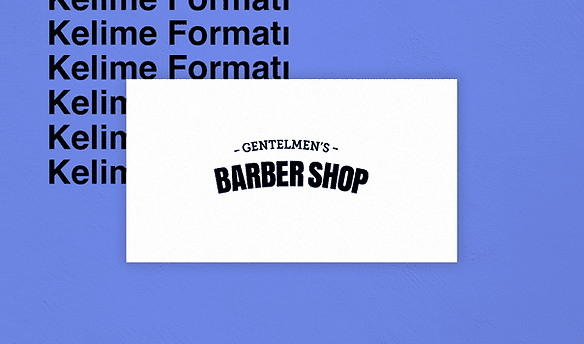 mavi zemin üzerine kelime formatı yazılı, ,üzerine Gentelmen's barber shop yazan logo